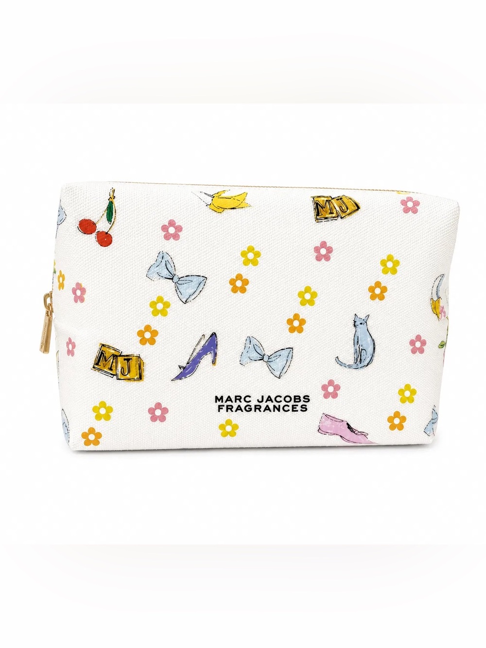 Marc Jacobs Fragrances White Cosmetic Pouch NIB